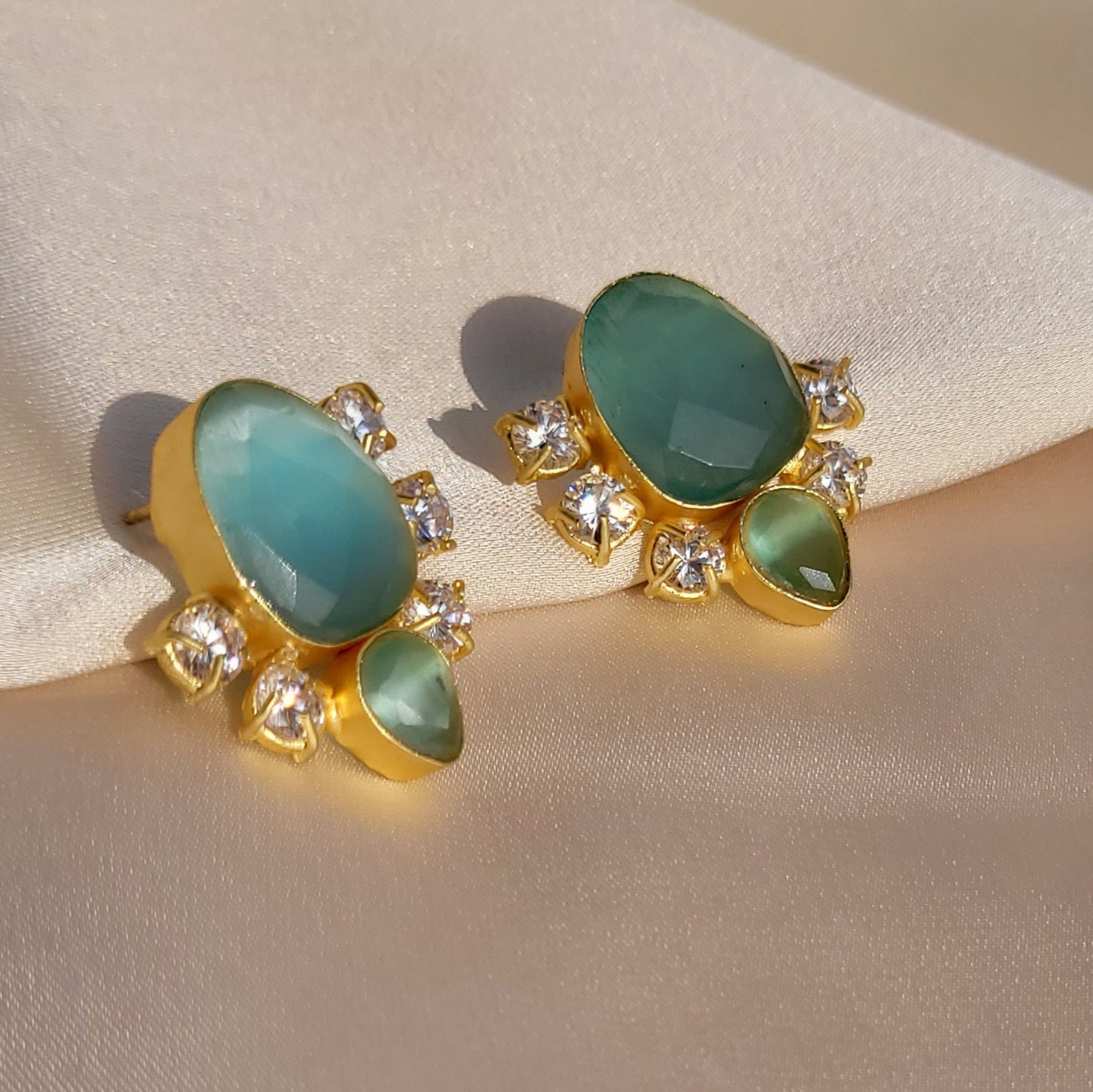 Sky blue studs