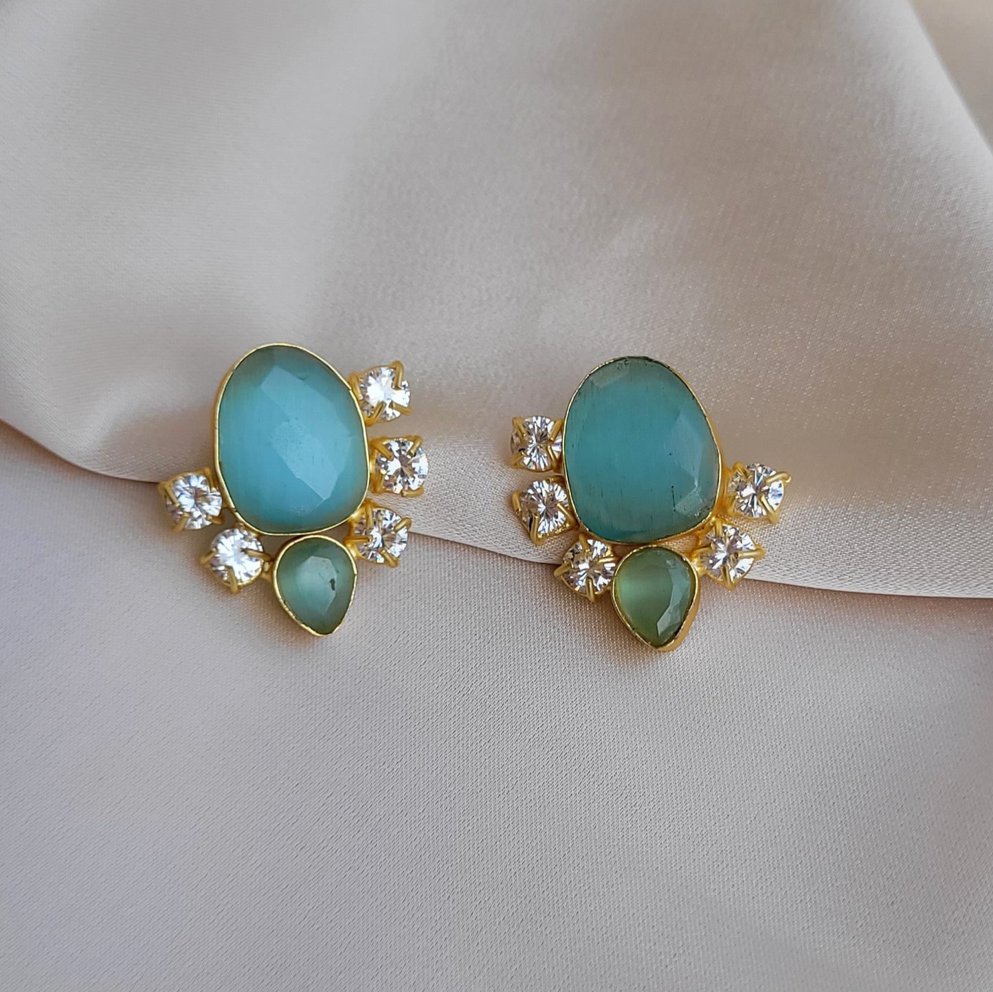 Sky blue studs