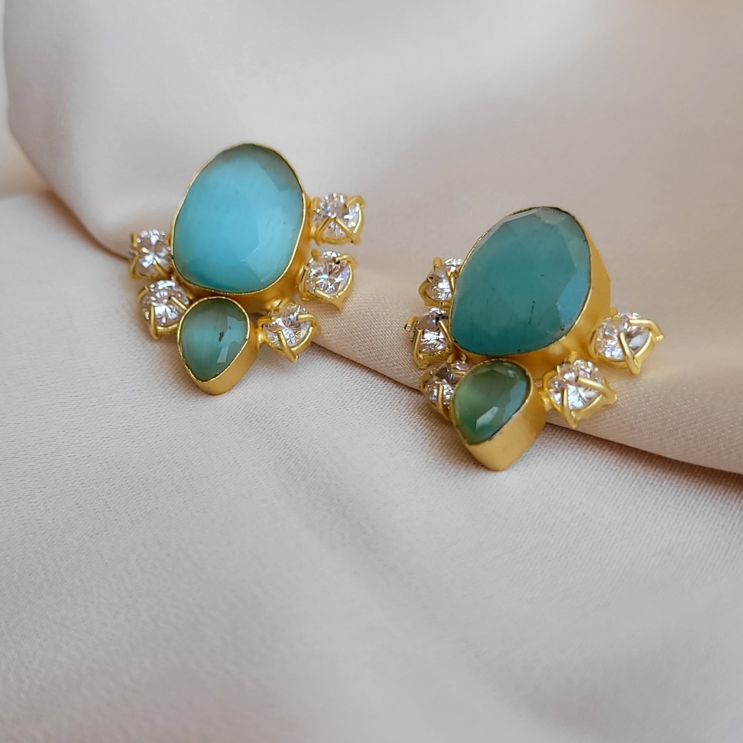 Sky blue studs